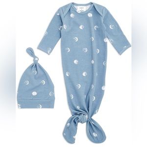 NWT aden + anais Comfort Knit Knotted Newhorn Baby Gown and Hat